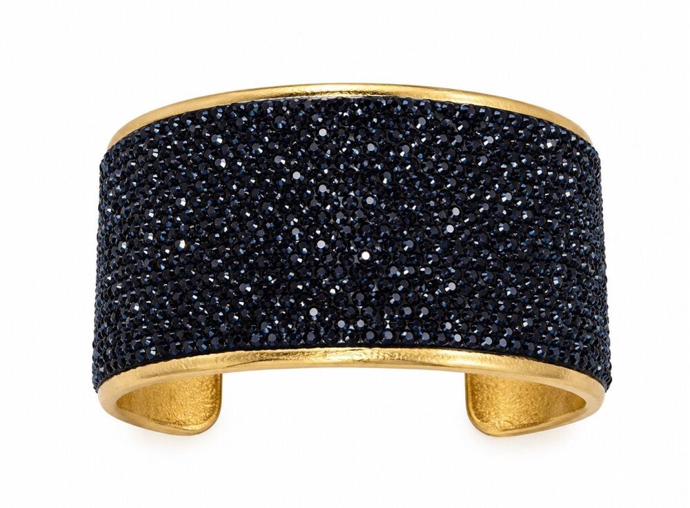 Lema J Design Blue Shagreen Stingray Leather Cuff Bracelet